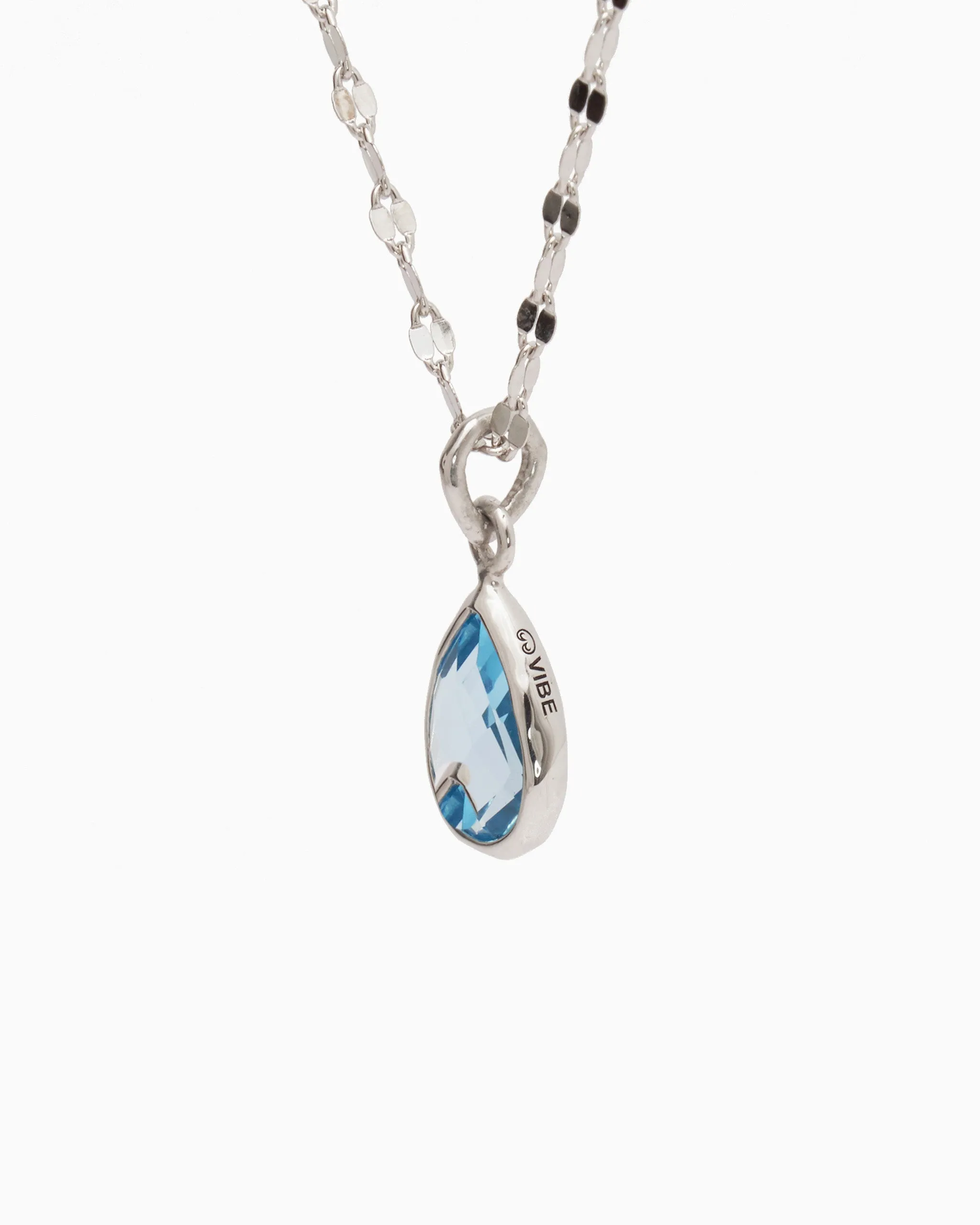 Dewdrop Stone Pendant - Hampton Blue Topaz