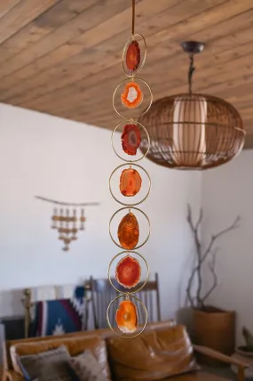 Earth Child Brown Agate Geode Hanger