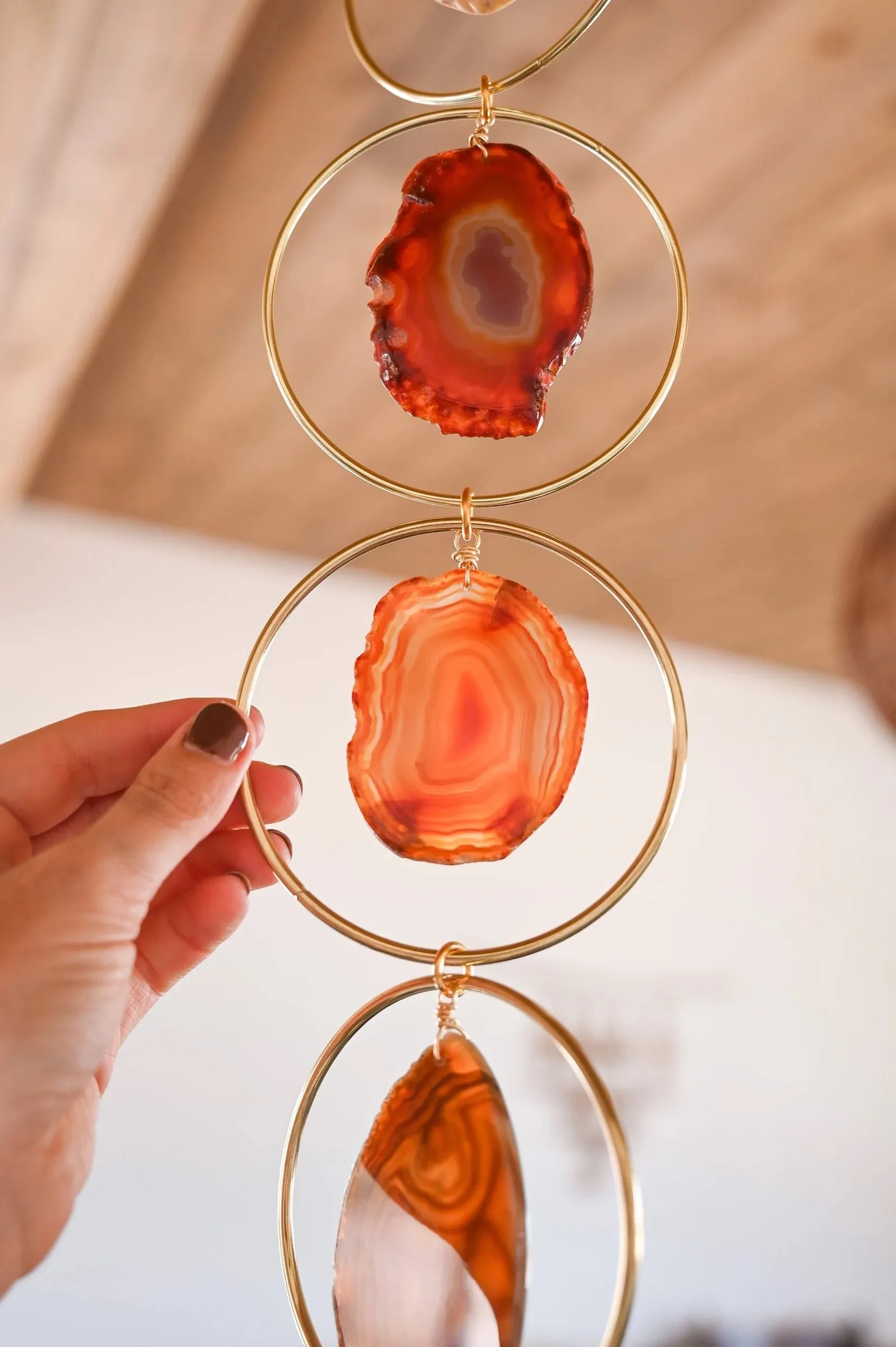 Earth Child Brown Agate Geode Hanger