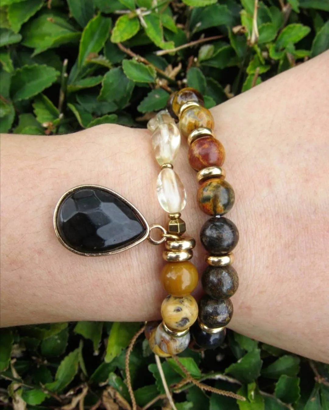 Earthy Mala Stones in 27 Bead Bracelet