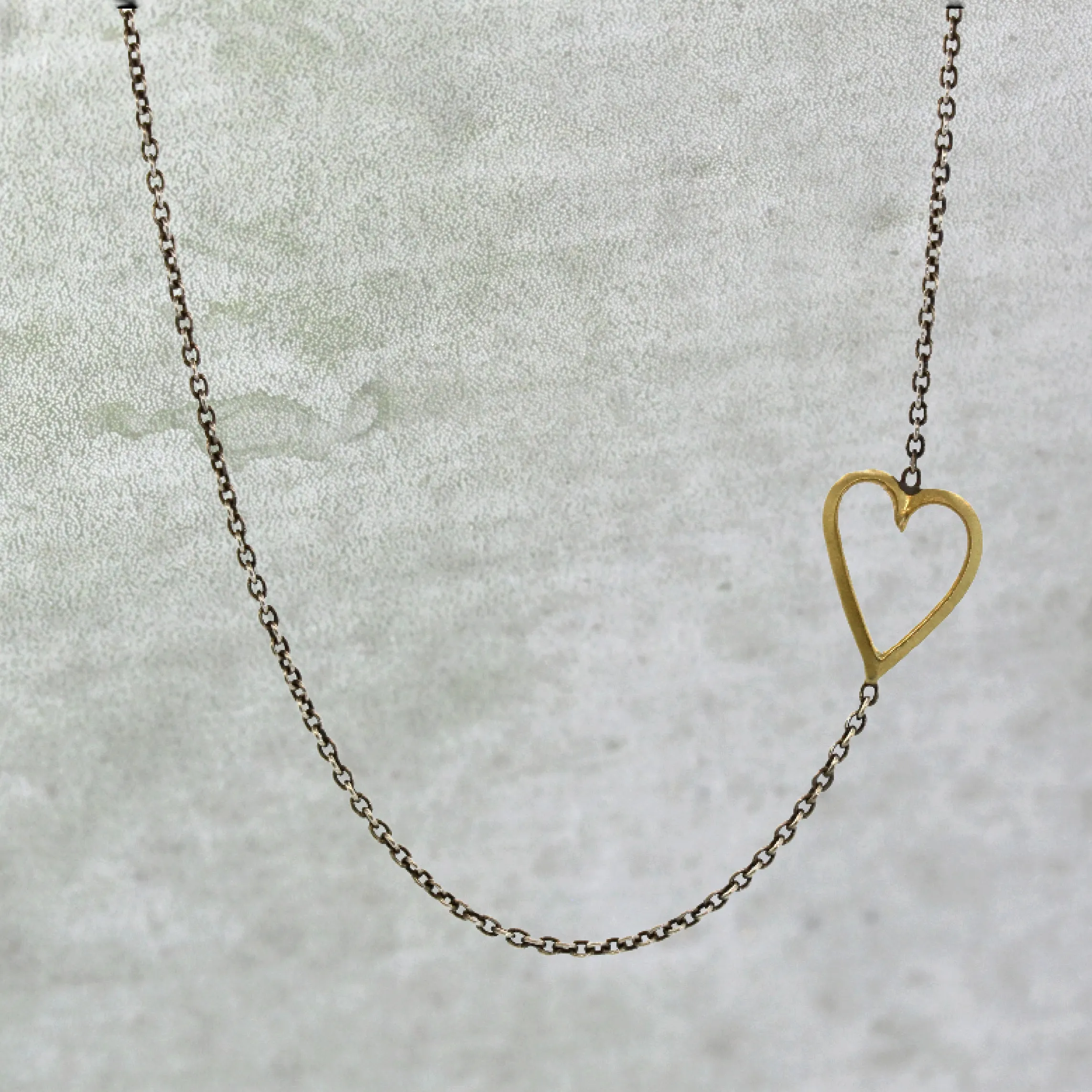 Exaggerated Sideways Heart Necklace