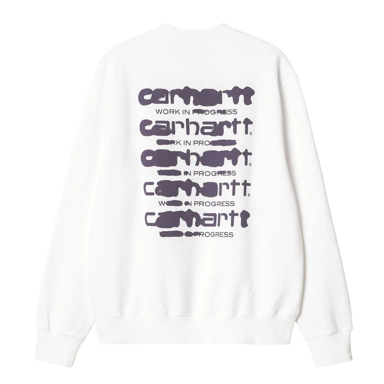 Felpa Uomo Carhartt WIP Ink Bleed Bianco / Viola