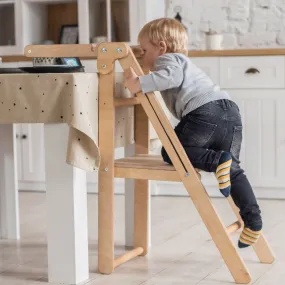 Foldable Step Stool for Toddlers Kid Chair That Grows | Beige