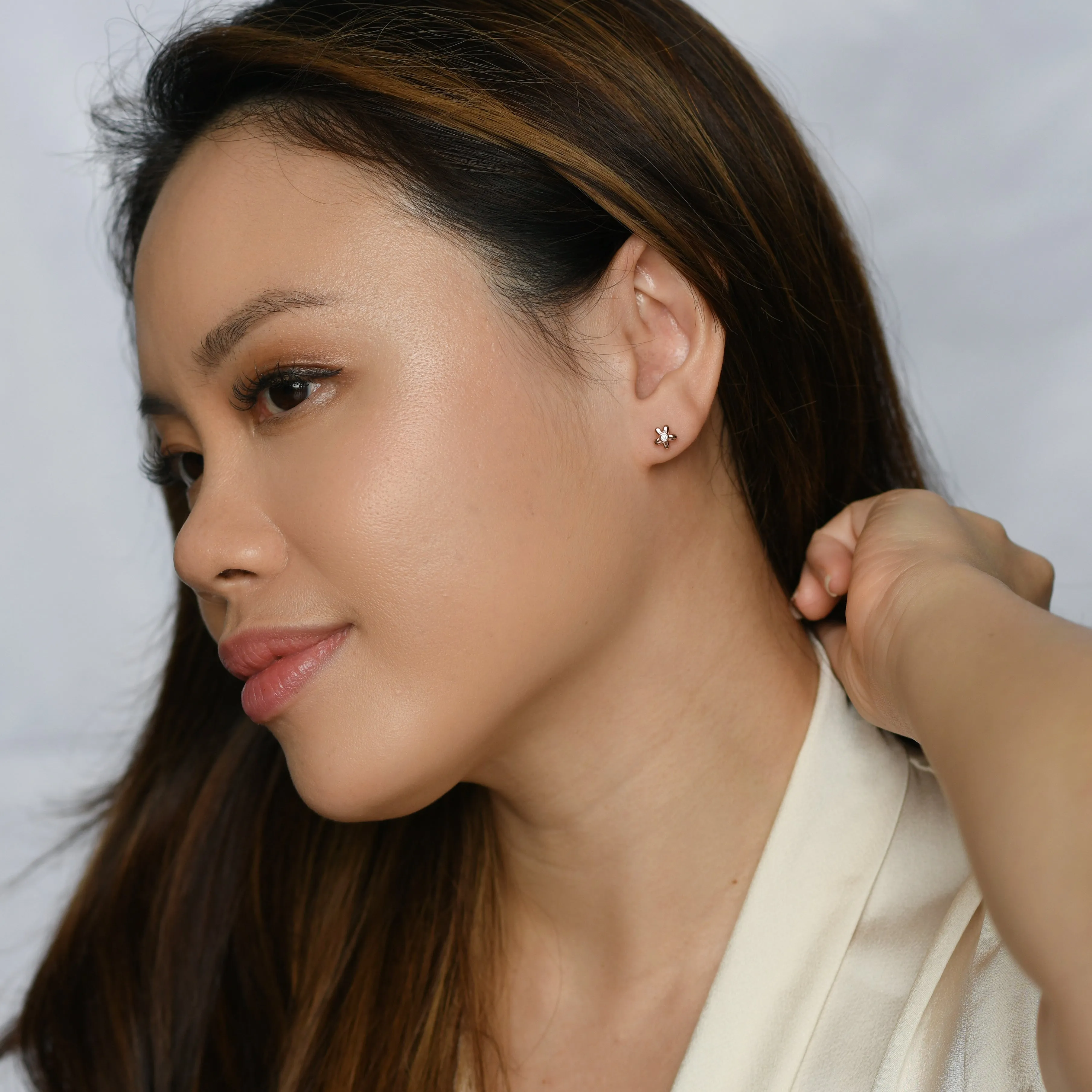 Freesia Stud | Rose Gold