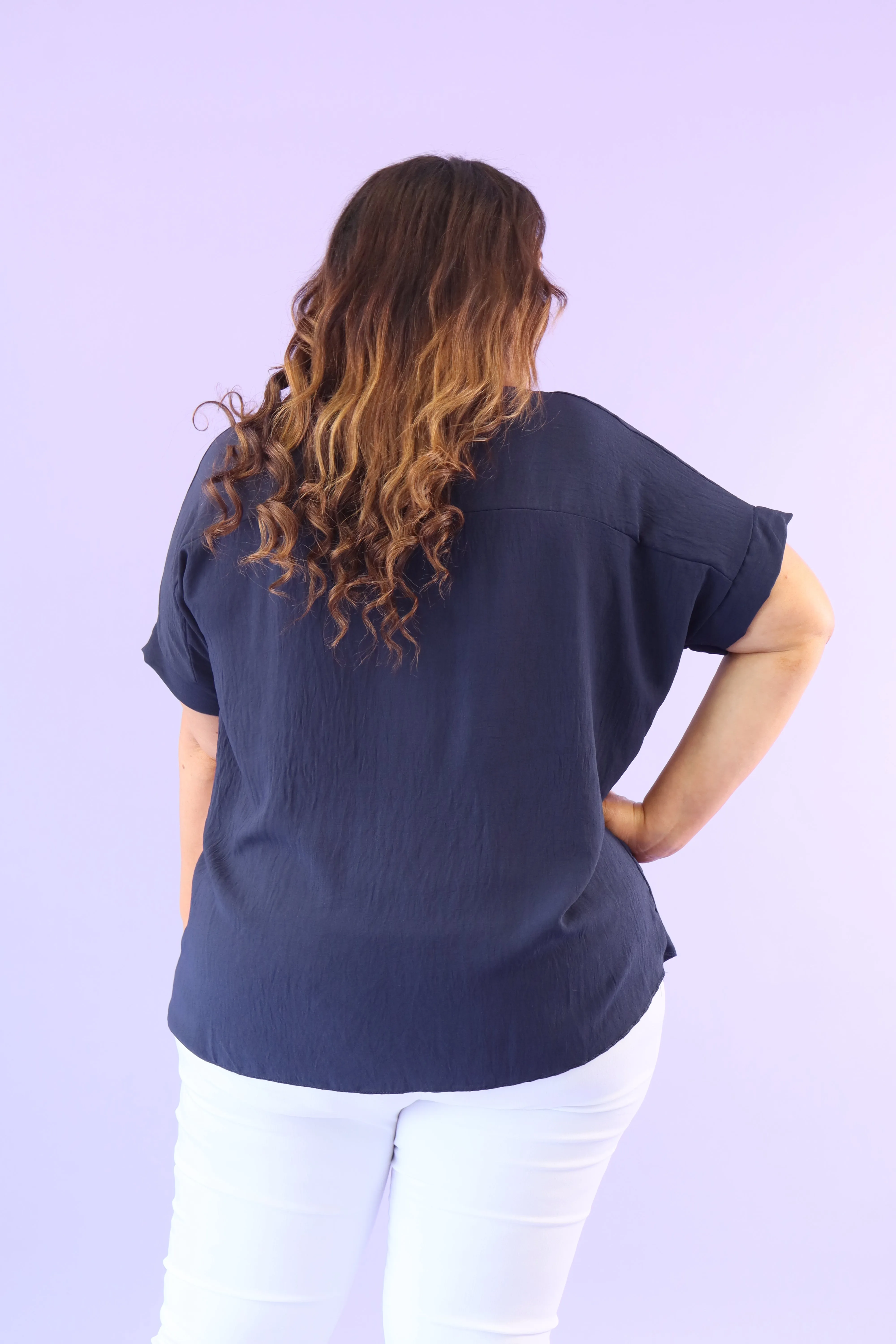 Freya Blouse in Navy