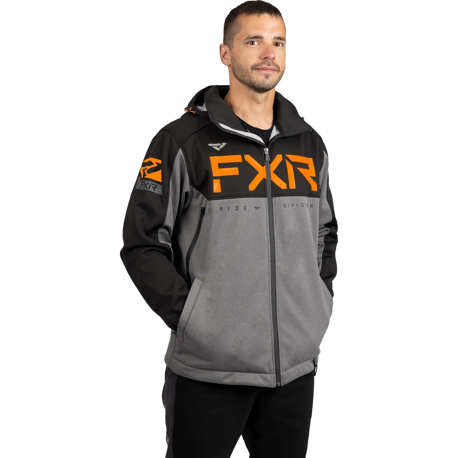 FXR Men's Helium Ride Softshell Grey Heather/Orange