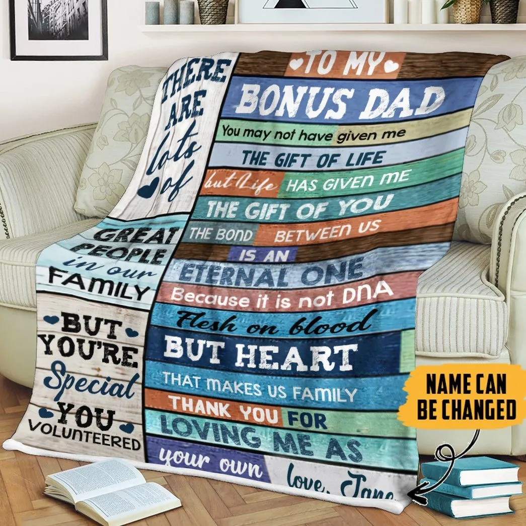 Gearhuman 3D Letter To Bonus Dad Fathers Day Custom Name Blanket