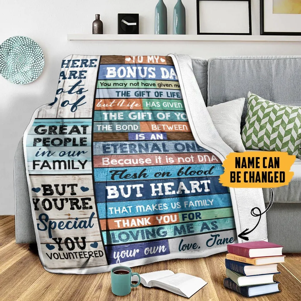 Gearhuman 3D Letter To Bonus Dad Fathers Day Custom Name Blanket