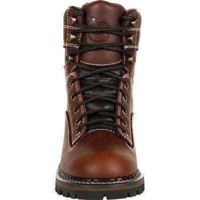 Georgia Women's AMP LT Logger WP Low Heel Work Boot - Brown - GB00427