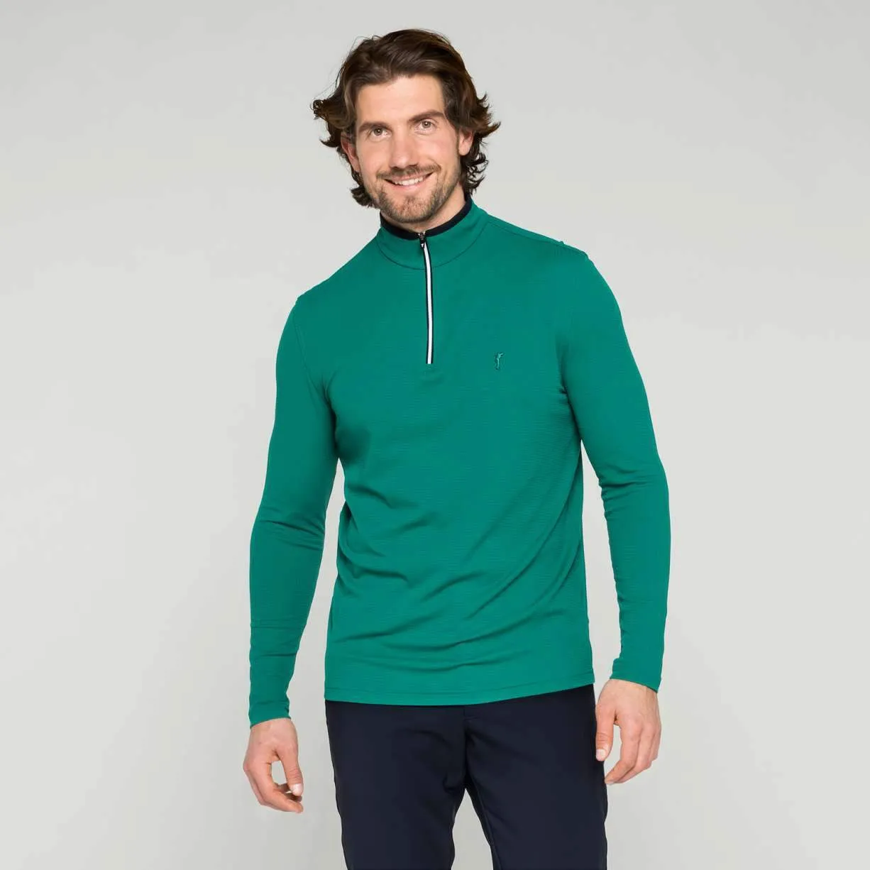 GOLFINO STRAIGHT LINES TROYER - Pull-over jacquard robuste