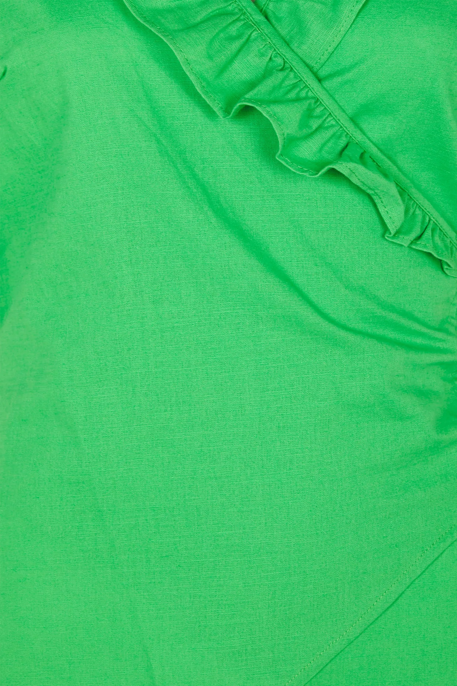 Green Cotton Linen Roma Top