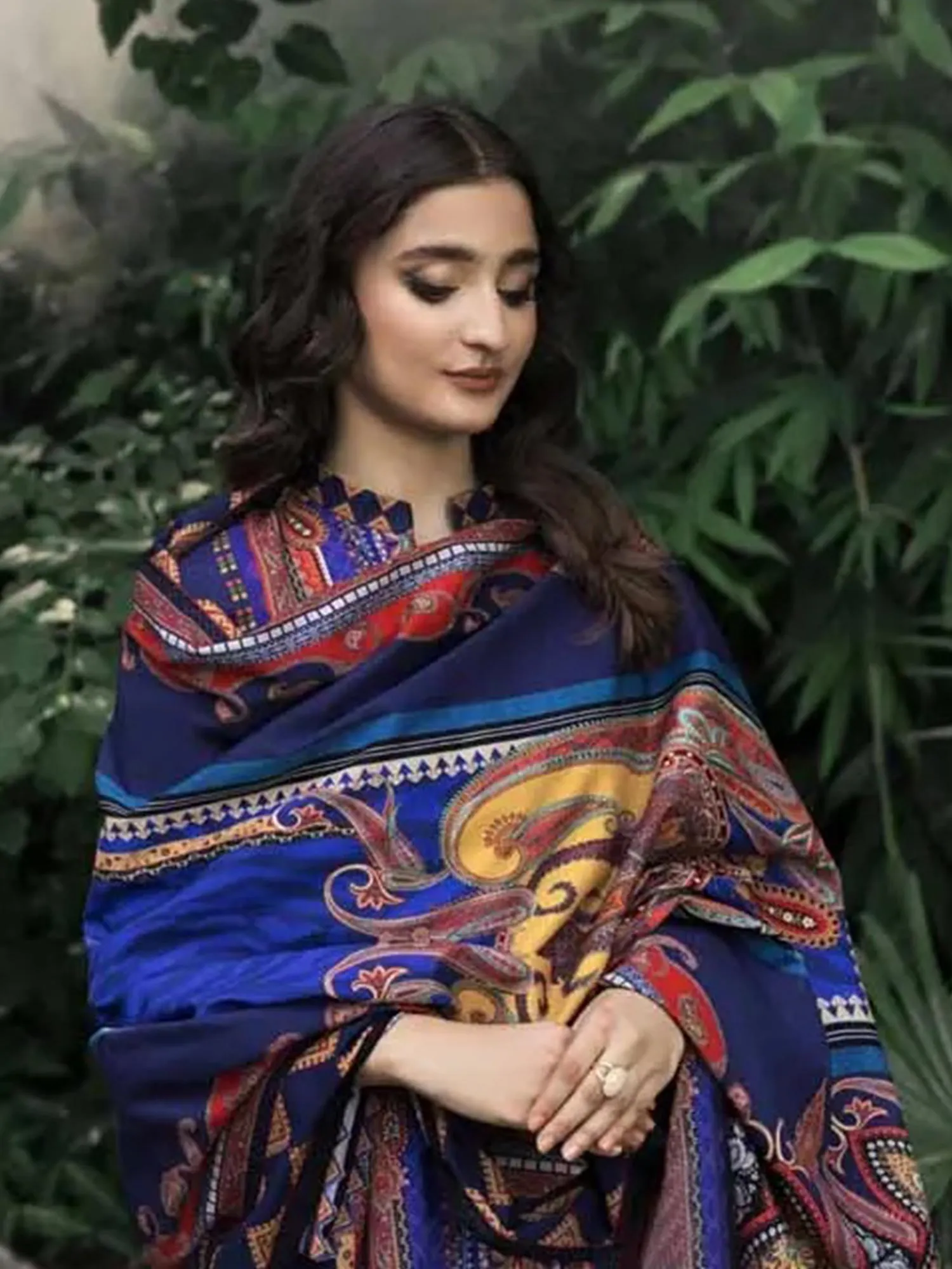 Gul Ahmed Khaddar Blue Unstitched Suit (WR-22031)