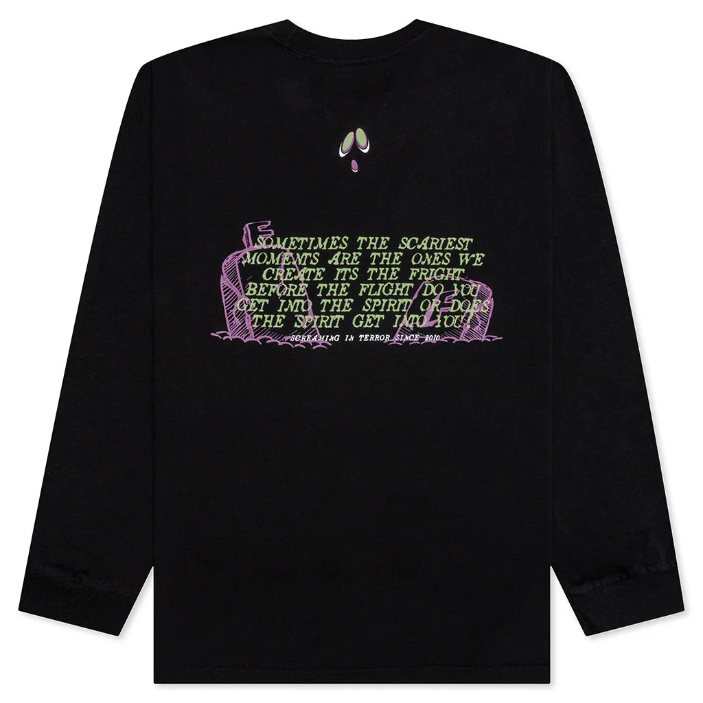 Halloween Fright or Flight L/S T-Shirt - Black