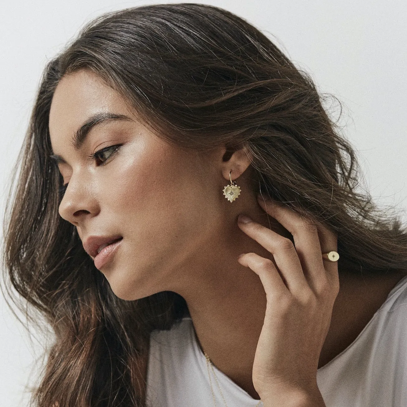 Heart of Love / Silver   Rose Quartz / Earrings