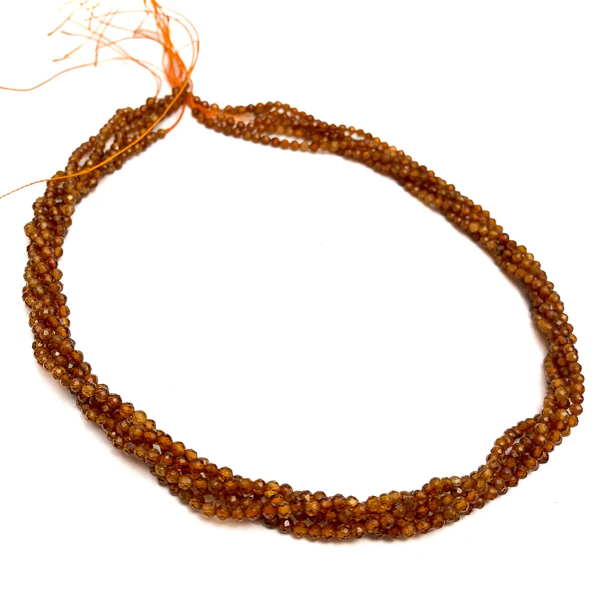 Hessonite Sri Lanka Garnet 3mm Faceted Beads