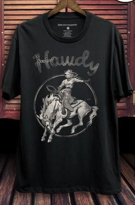 Howdy Graphic Tee - Black