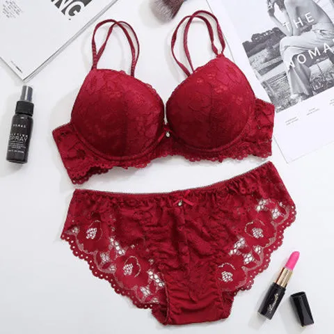 INSTOCK- Small breast push-up adjustable lace girl underwear