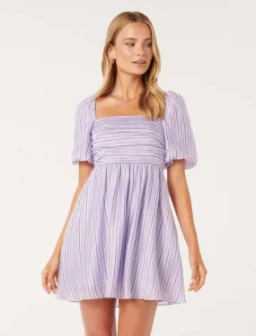 Janice Stripe Mini Dress