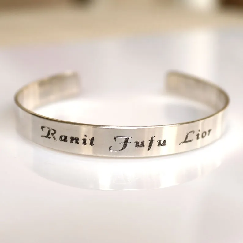 Kids Name Cuff Bracelet for Men