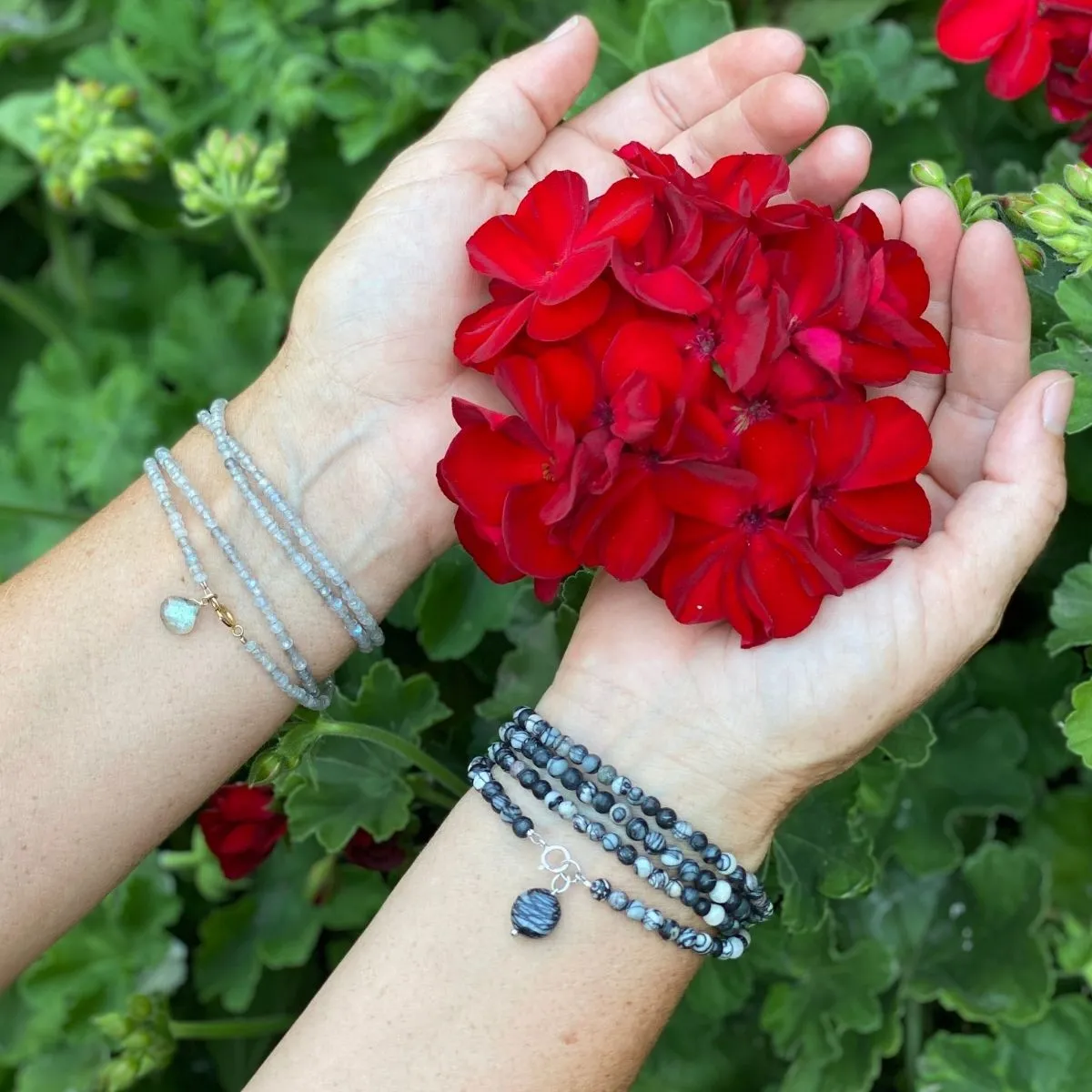 Labradorite Wrap Bracelet for a Positive Change in Your Life - Gold