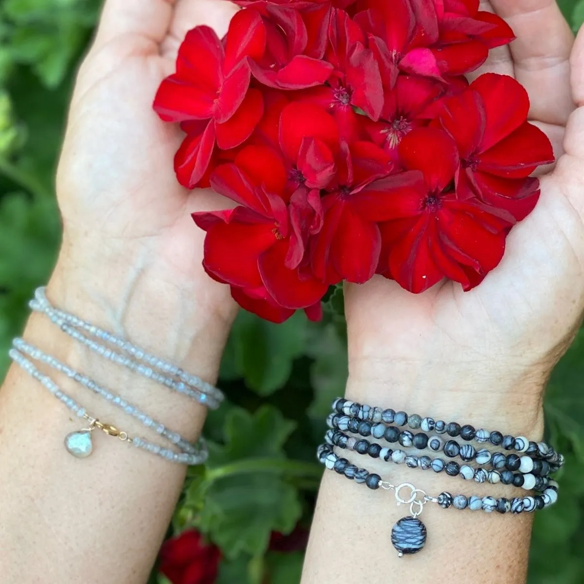 Labradorite Wrap Bracelet for a Positive Change in Your Life - Gold