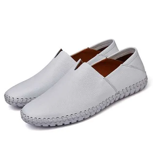 Large Size Men Soft Sole Genuine Leather Flats Loafers