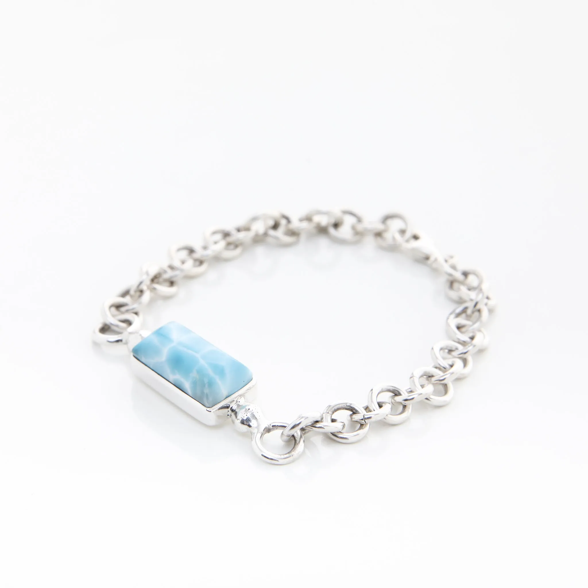 Larimar Boyfriend Bracelet