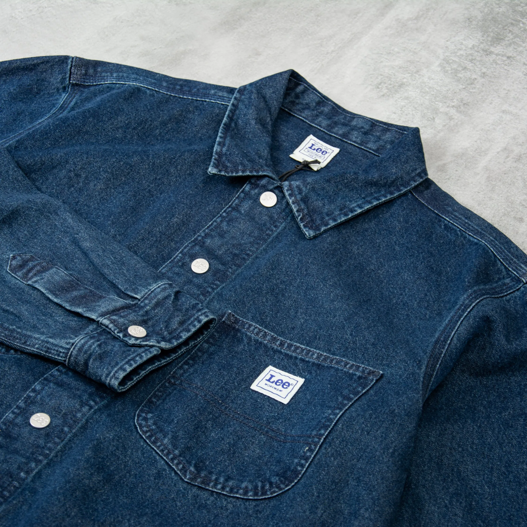 Lee Workwear Overshirt - Mid Denim