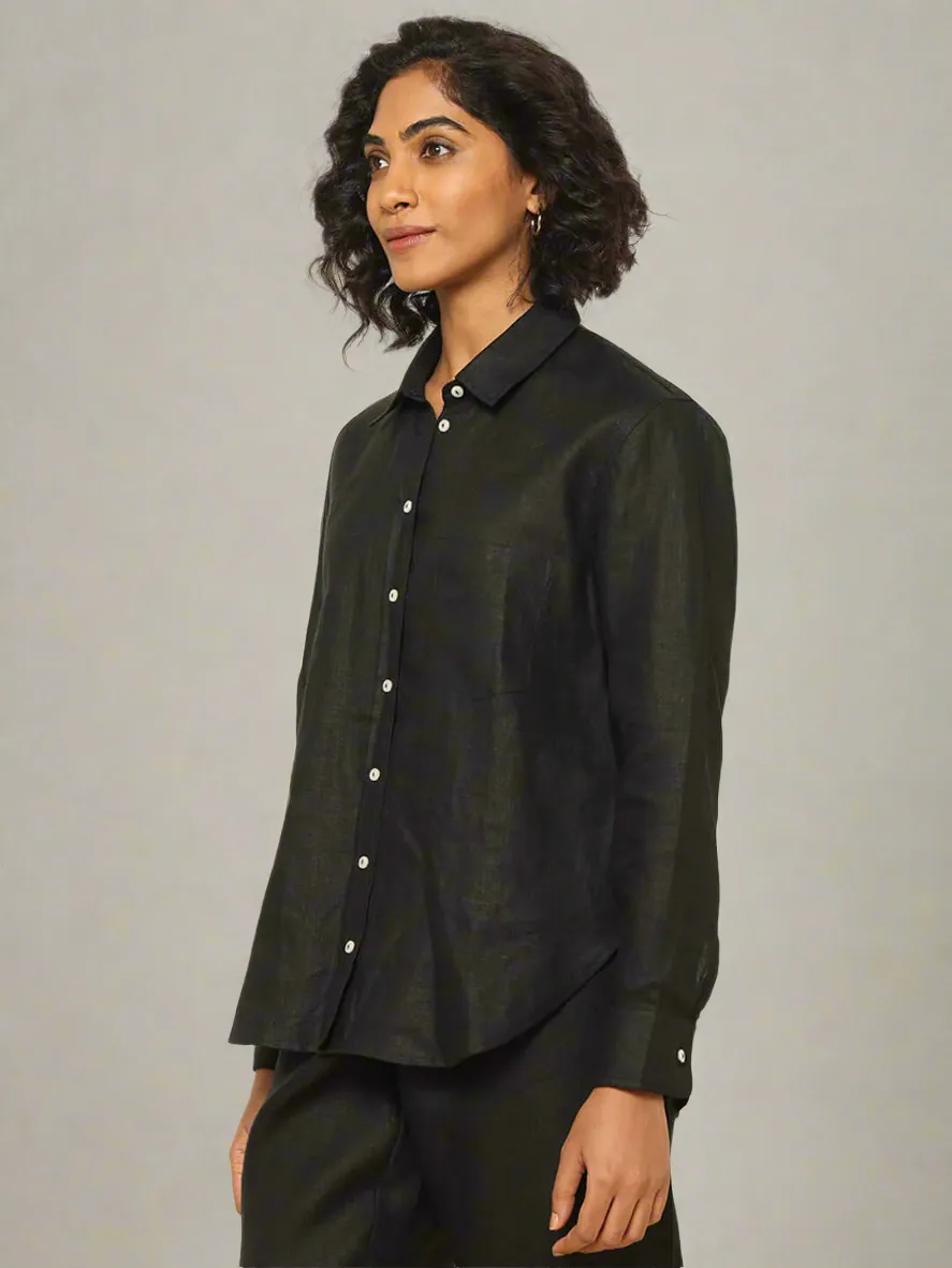 Linen Shirt Black