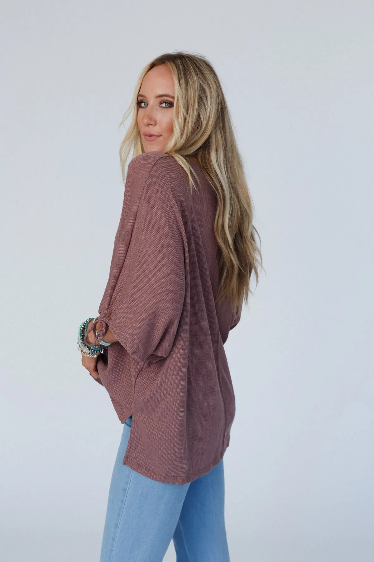 Little Lark Puff Sleeve Tee - Mulberry