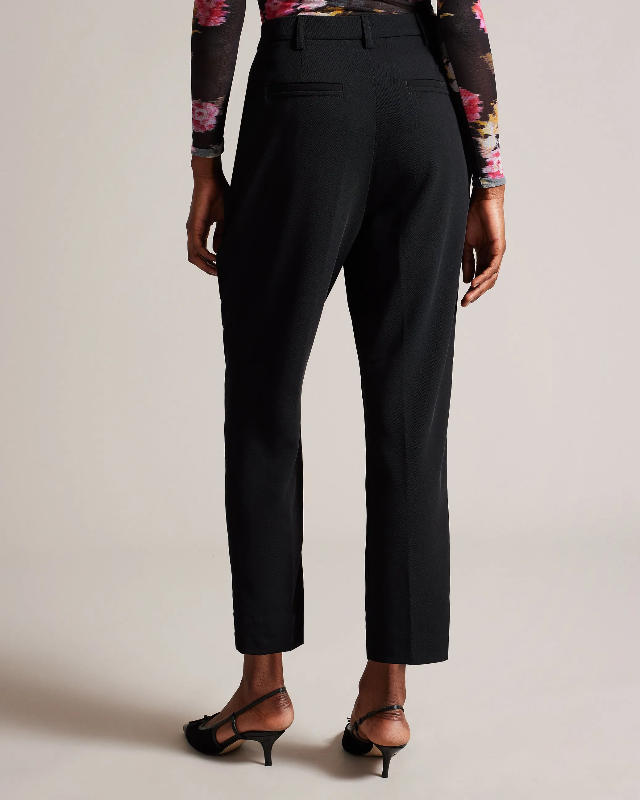 Lohren Pleat Front Tapered Leg Trouser Black