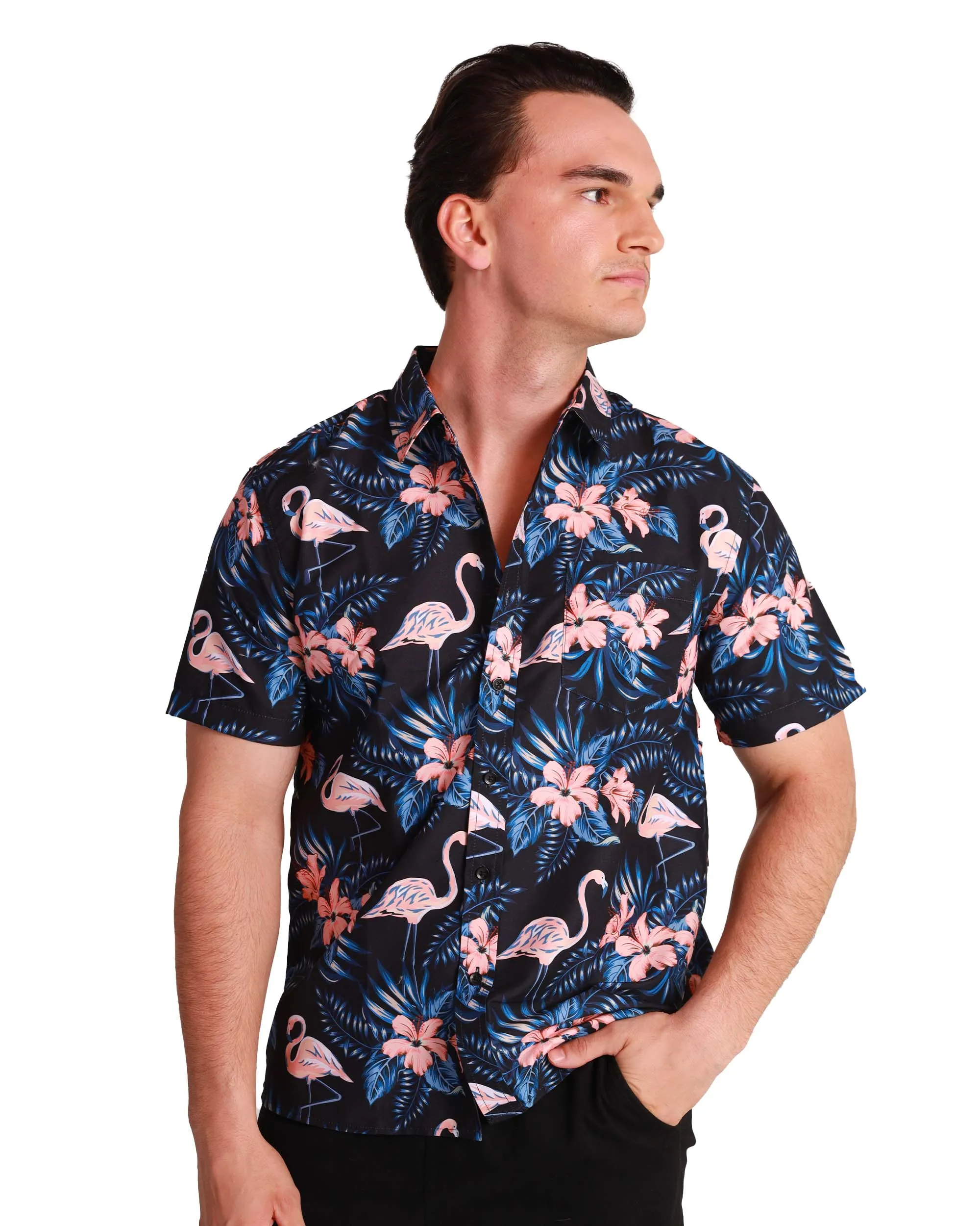 Lost in Paradise Flamingo Camp Shirt