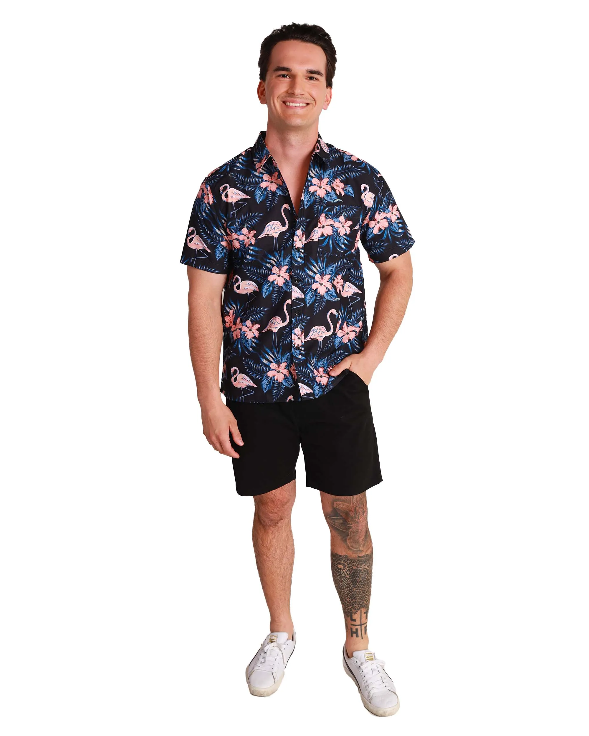 Lost in Paradise Flamingo Camp Shirt