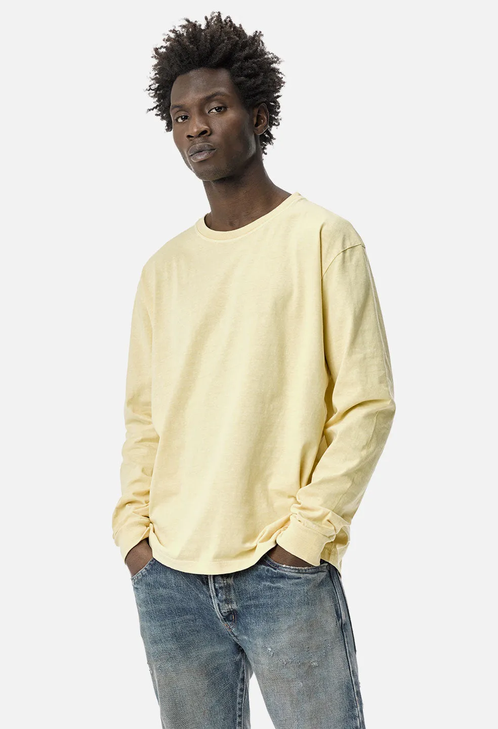 LS Classic Tee / Washed Yellow