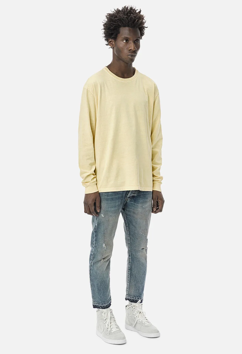 LS Classic Tee / Washed Yellow