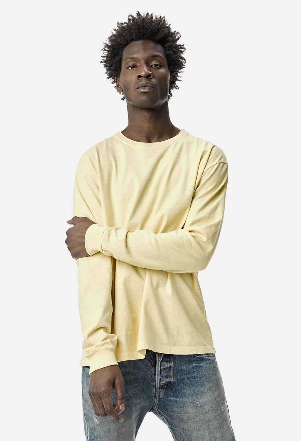 LS Classic Tee / Washed Yellow