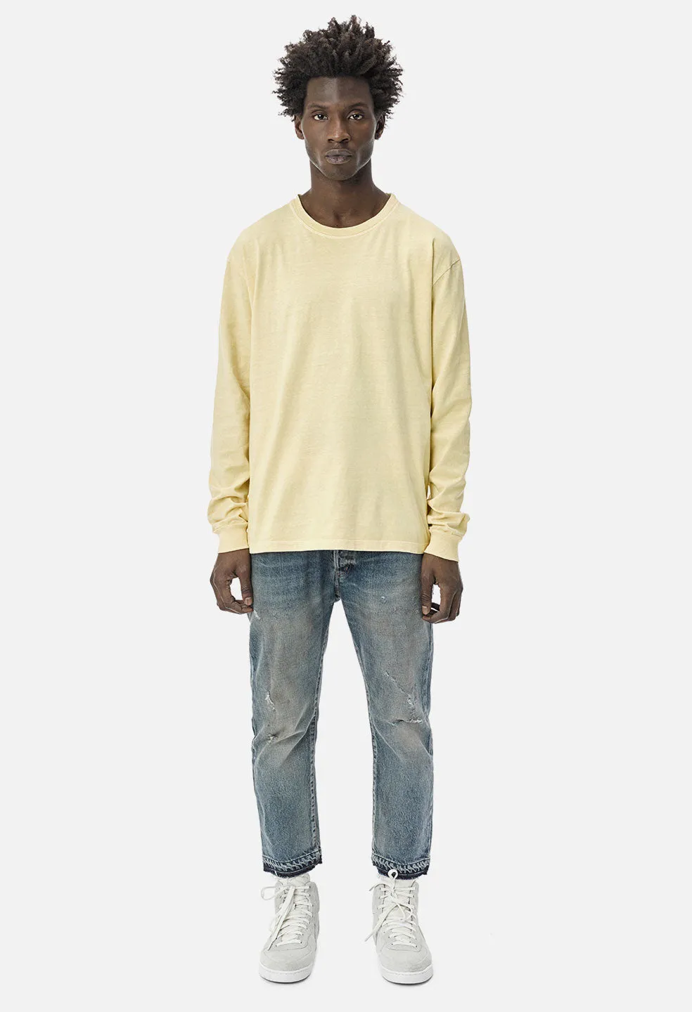 LS Classic Tee / Washed Yellow