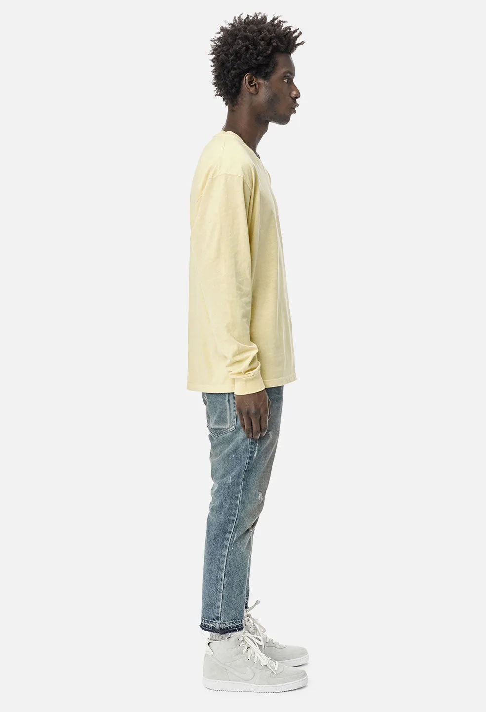 LS Classic Tee / Washed Yellow