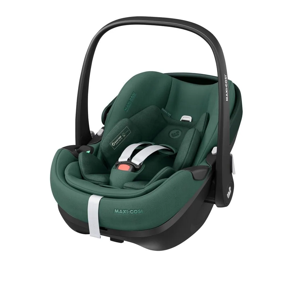 Maxi Cosi Pebble 360 PRO Car Seat and Base - Essential Green