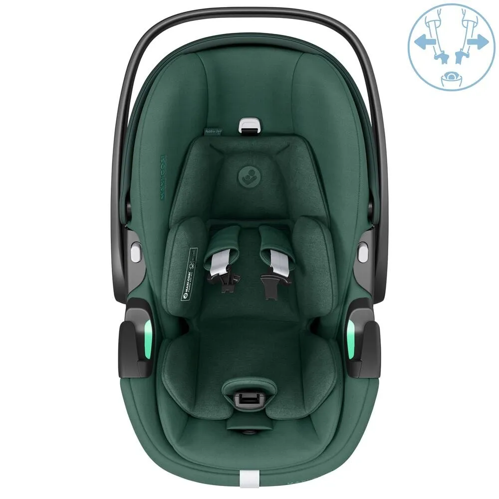 Maxi Cosi Pebble 360 PRO Car Seat and Base - Essential Green