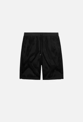 Mesh Overlay Shorts / Black