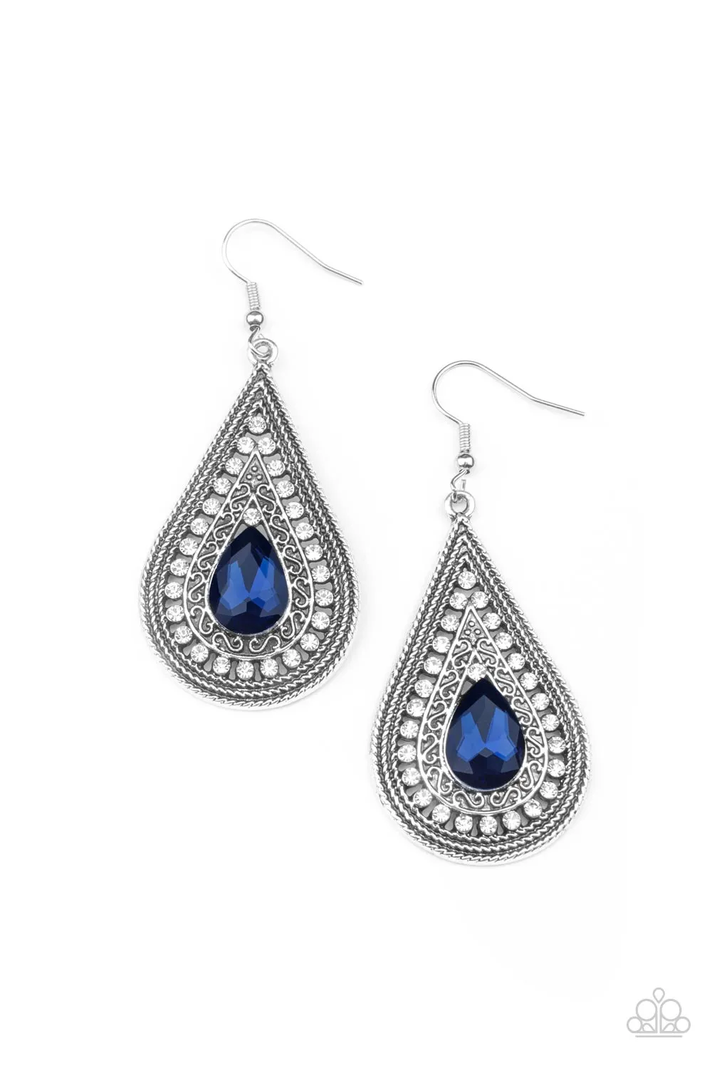 Metro Masquerade - Blue Paparazzi Earrings