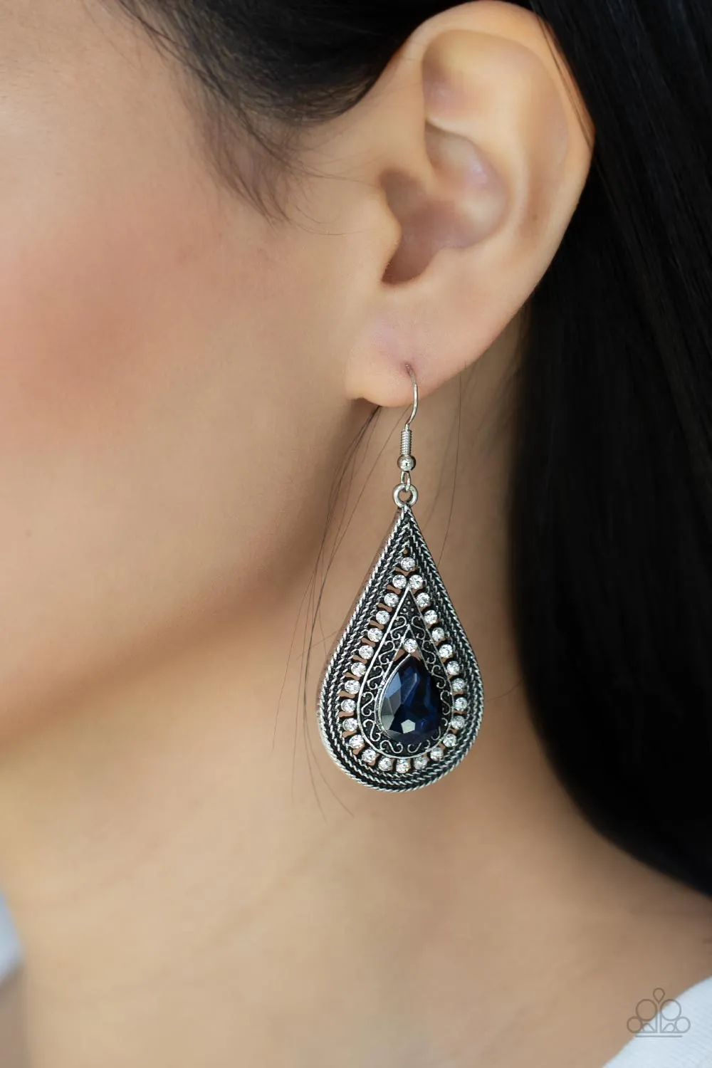 Metro Masquerade - Blue Paparazzi Earrings