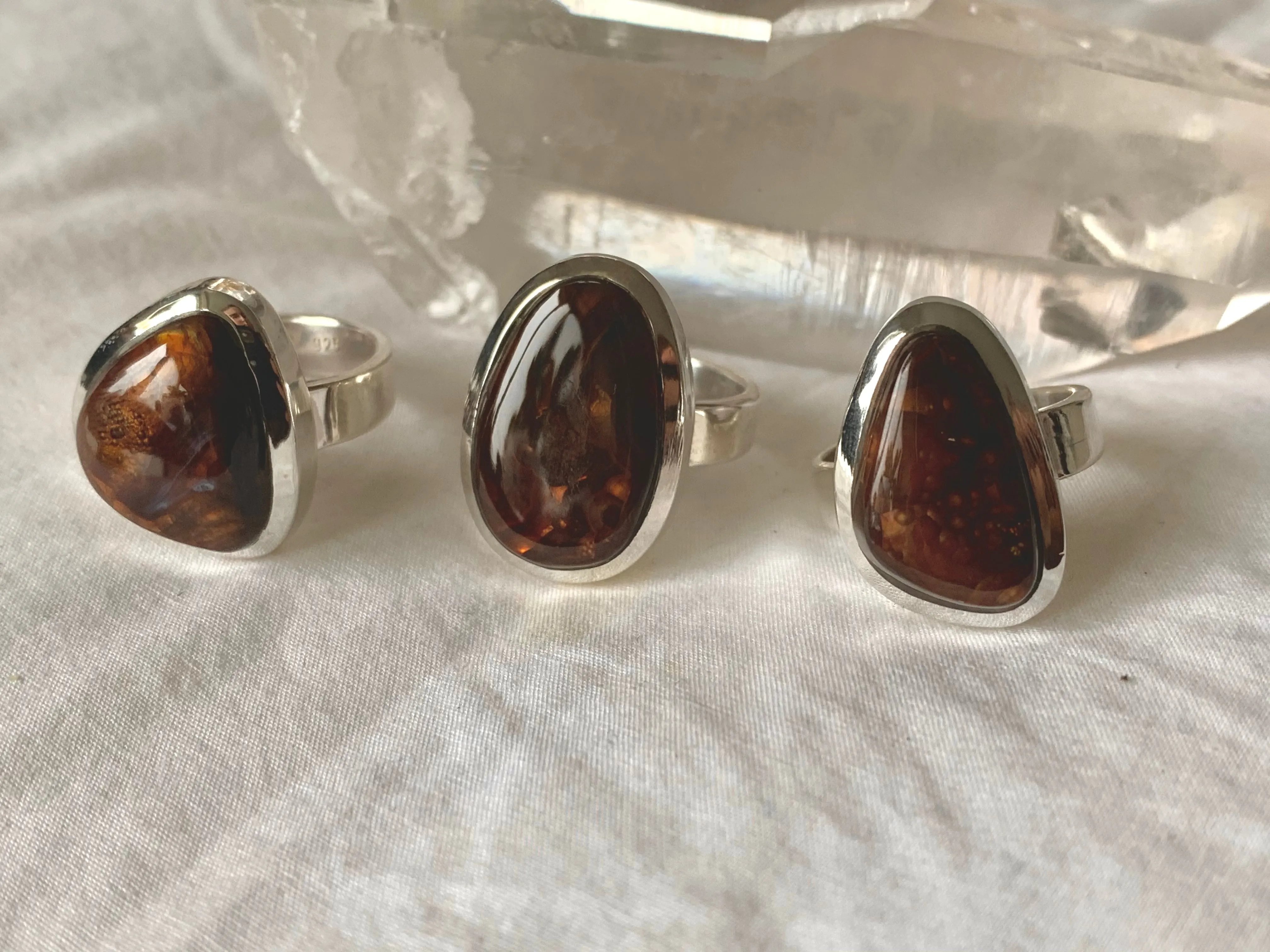 Mexican Fire Agate Naevia Ring - Freeform