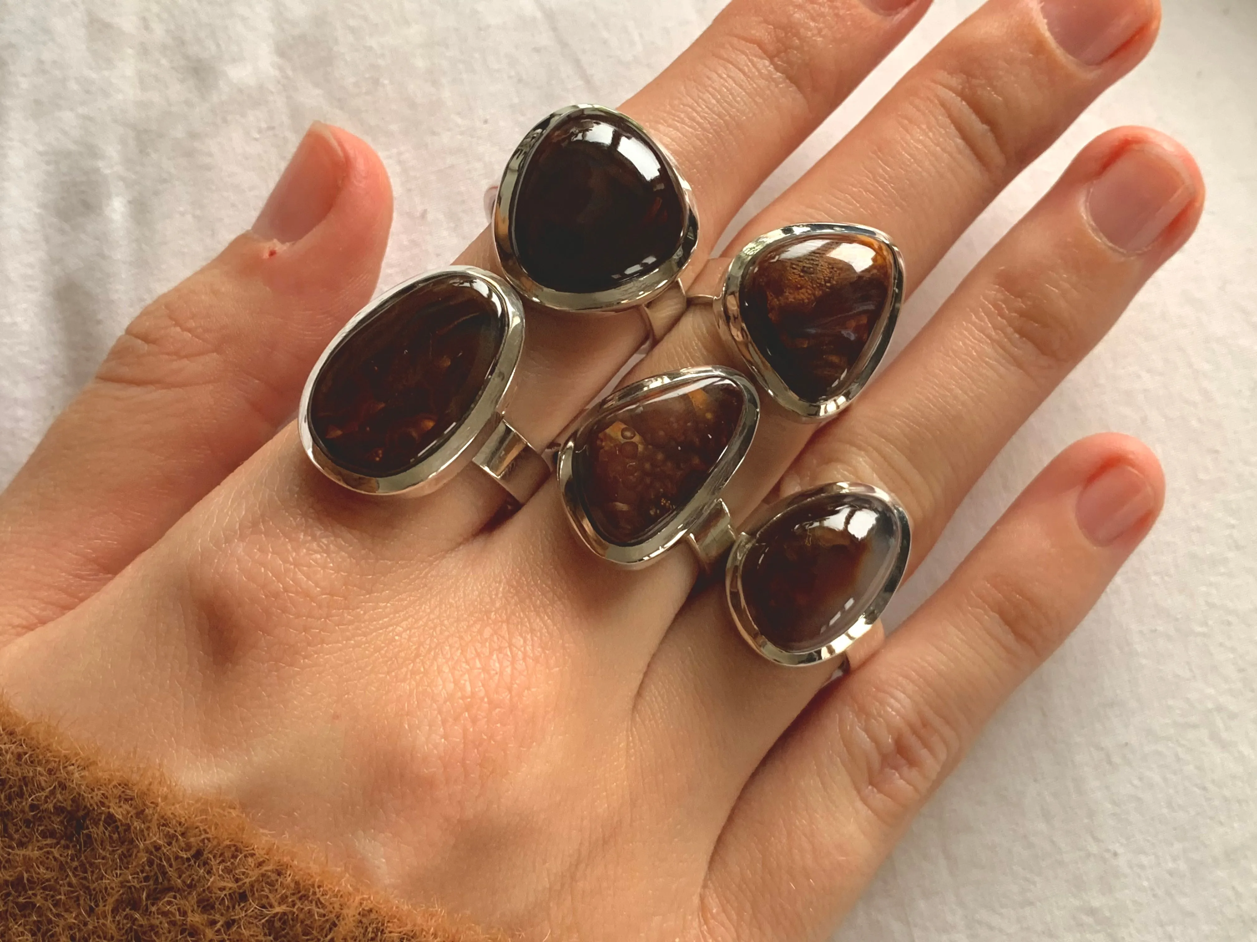 Mexican Fire Agate Naevia Ring - Freeform