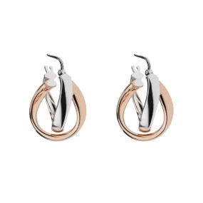 Najo Mediterranean Two Tone Hoop  Earring