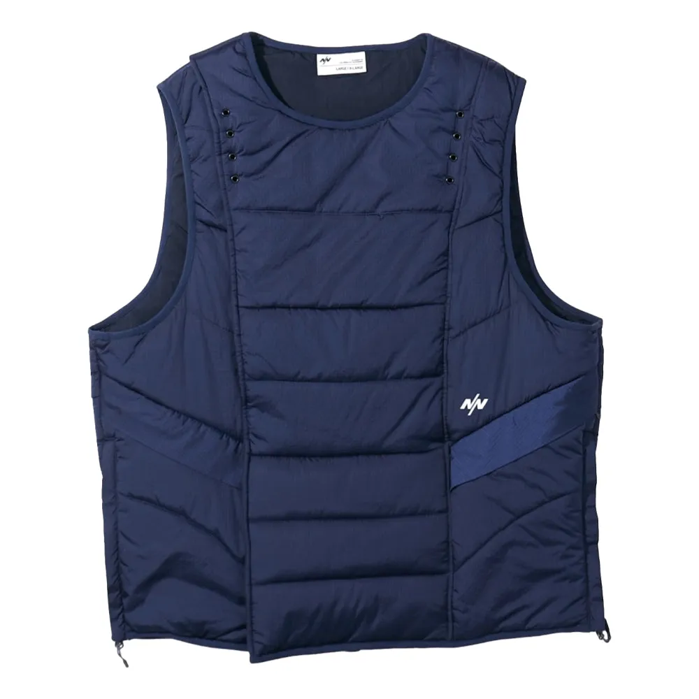 NINE POINT NINE ELYRA FIELD PUFF VEST-NAVY