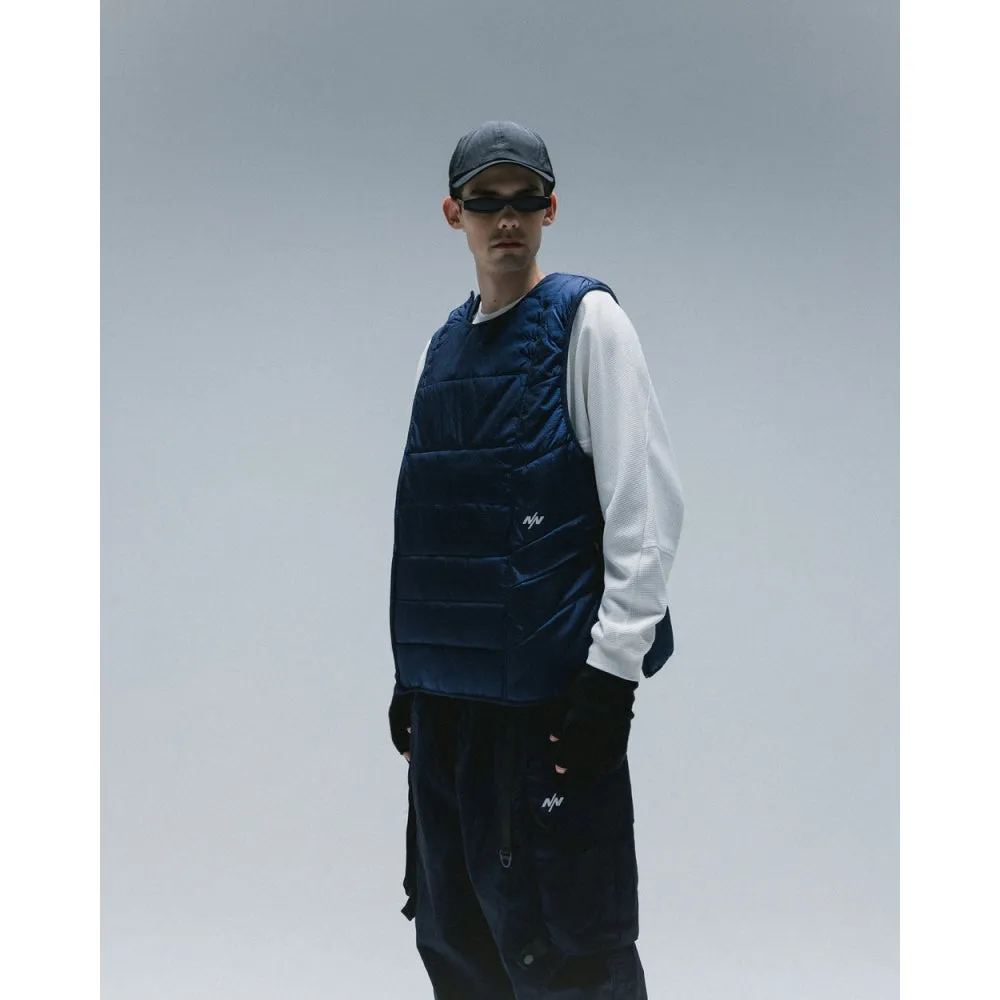 NINE POINT NINE ELYRA FIELD PUFF VEST-NAVY