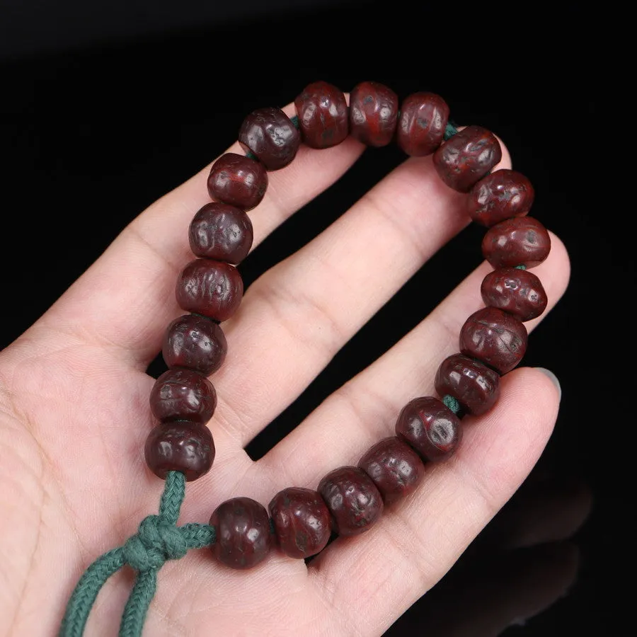 Old Tibetan Bodhi Seed Mens Wrist Mala