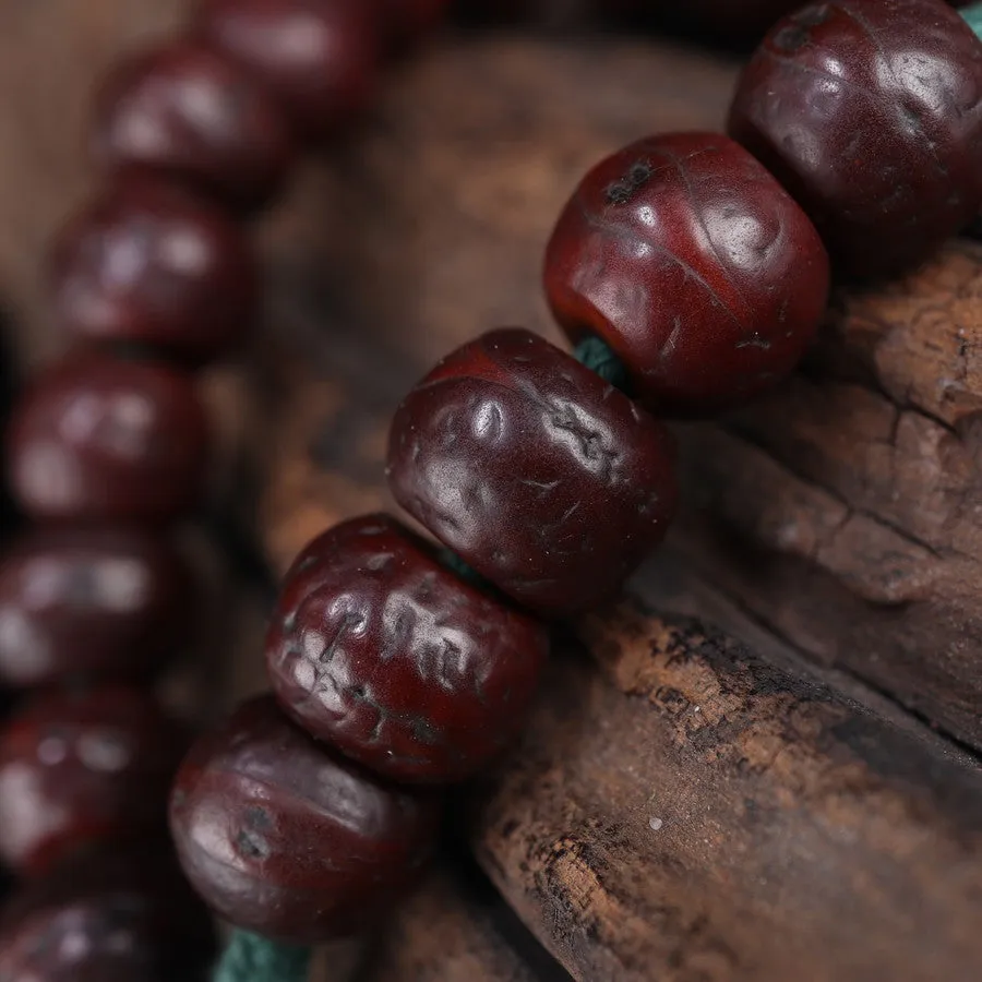 Old Tibetan Bodhi Seed Mens Wrist Mala